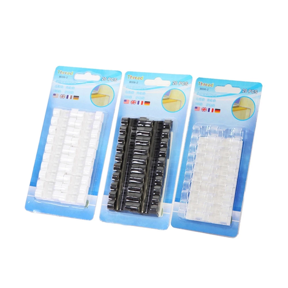 

20pcs Self-Adhesive Cable Clips Organizer Drop Wire Holder Cord Management Power cords Charging Lines USB Cables Cable Winder