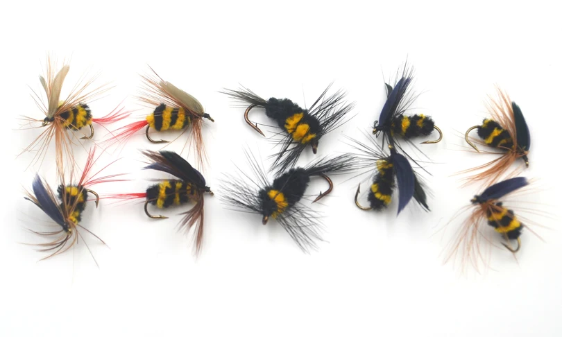 MNFT 30Pcs/Pack different kinds Bumblebee Dry Flies, Fly Fishing
