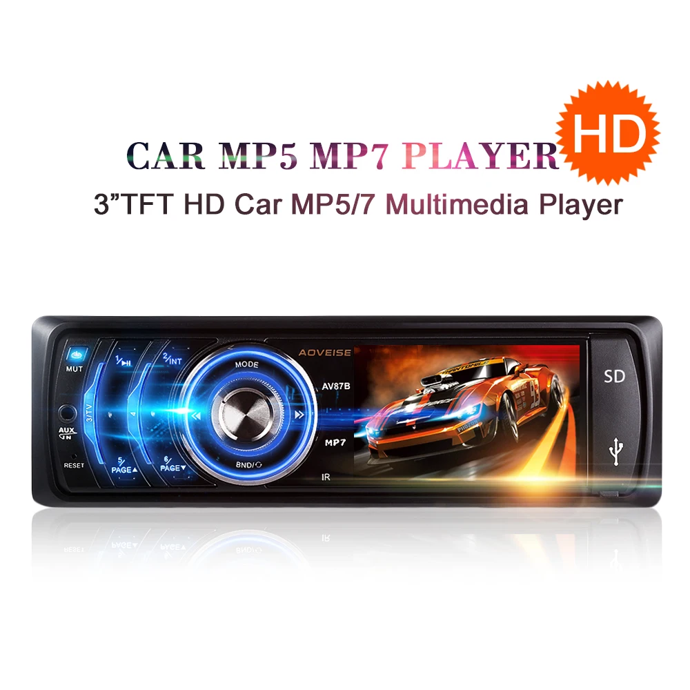 

Car Video Player 1 Din 12v Mp3 Radio Usb Sd Mp5 Multimedia Player Fm In-dash Audio Stereo 3 Inch Tft Screen Radio Player