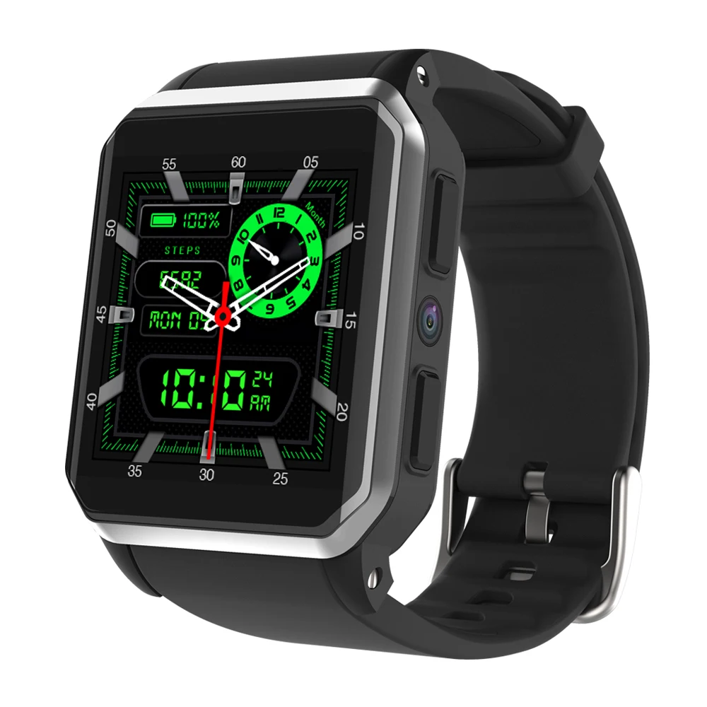 KingWear KW06 3g Smartwatch Android 5,1 MTK6580 8 GB Встроенная память IP68 Водонепроницаемый Сидячий напоминание удаленного Камера монитор сердечного ритма - Цвет: Silver