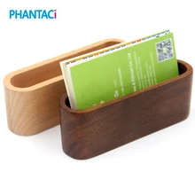Винтажный стиль офисный твердый деревянный Именной держатель для карт креативная деревянная Визитная Карточка Чехол Note Pad сиденье подарочные принадлежности