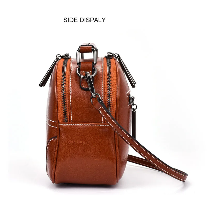 GENMEO Brand New Arrival Genuine Leather Women Handbag with Double Shoulder Strap Female Cow Leather Tote Bags Feminina Bolsa