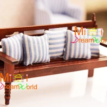 Кукольный домик миниатюрная игрушечная мебель гостиная садовая скамейка кушетка с подушками