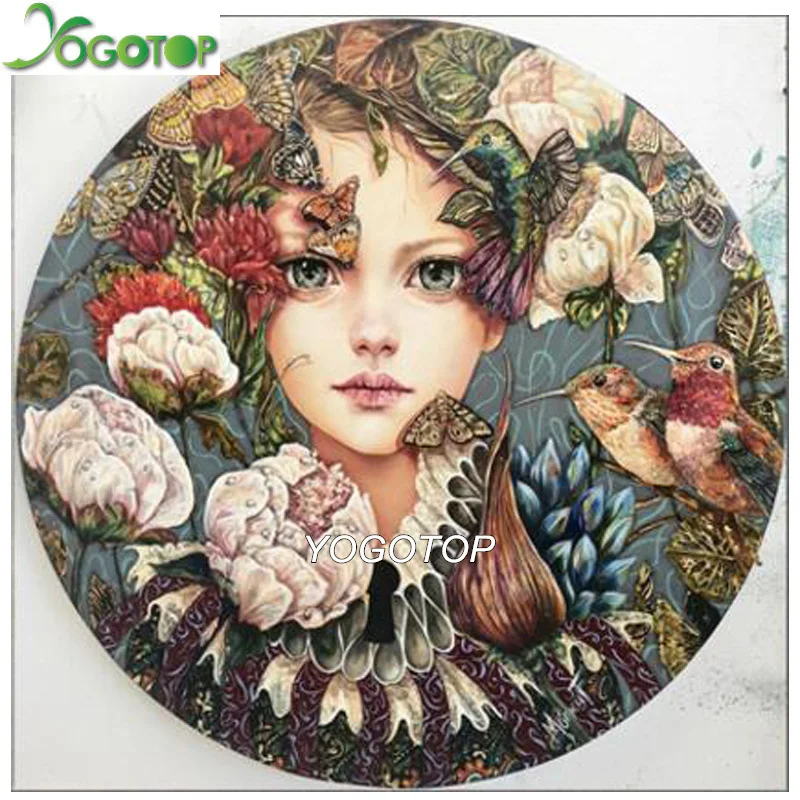 

YOGOTOP Diamond Embroidery Flower girl Full Diy Diamond Painting Cross Stitch 5D Diamond Mosaic Square Needlework VD888