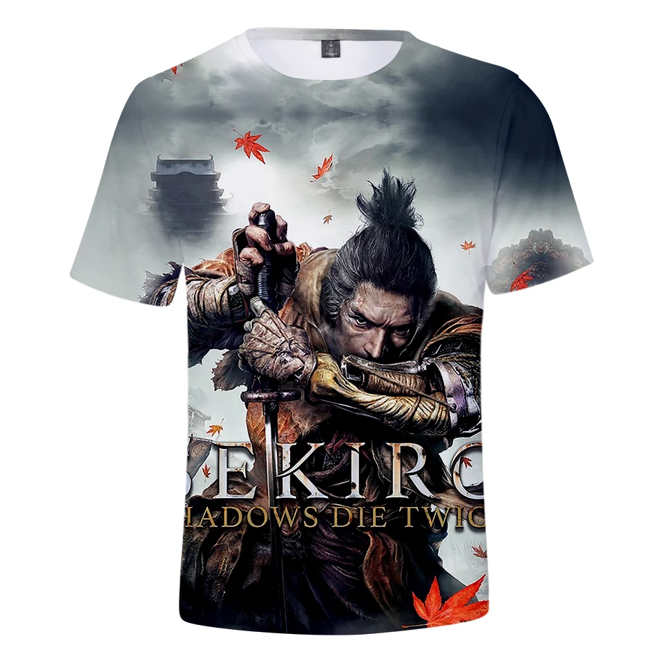 

2019 FASHION 3D Troye Sekiro Shadow Die Twice Summer Women and Men Clothes Casual popular Short Sleeves Plus Size