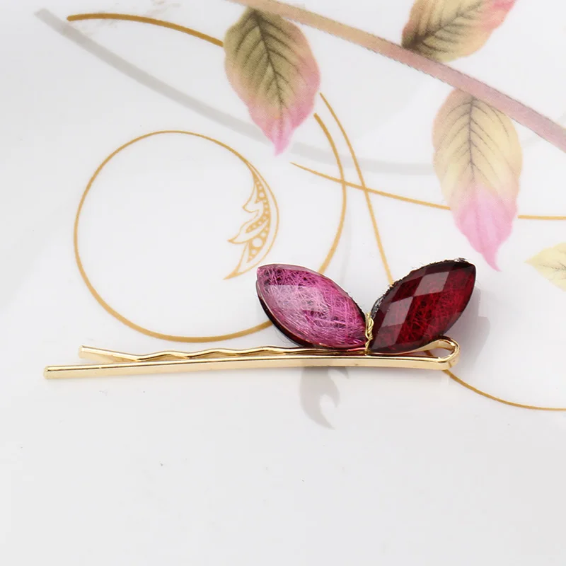 

High Quality Women Hair Accessories Ornament Hair Barrettes Girl Woman Onyx Color Crystal Headwear Hairgrips Hair clip