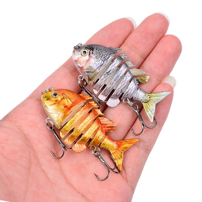 Sinking wobbler Fishing Lures 5.5cm 5.39g 6 Multi Jointed Swimbait Hard Artificial Bait Pike/Bass Lure Crankbait | Спорт и