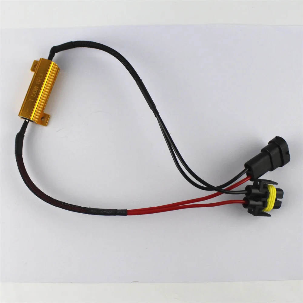 2x H11 H8 LED Light Fog Xenon HID No Error Load Resistor Wiring Harness