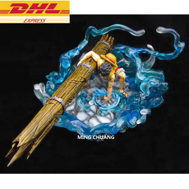 15"ONE PIECE Statue The straw hat Pirates Bust Monkey D. Luffy Full Length Portrait GK Action