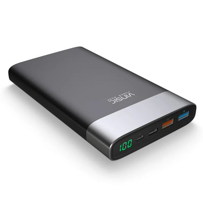 

20000 mAh External Battery QC3.0 Dual USB Output and Type-C Output Power Bank For iPhone X 8 8 Plus and Other Phone or Tablet