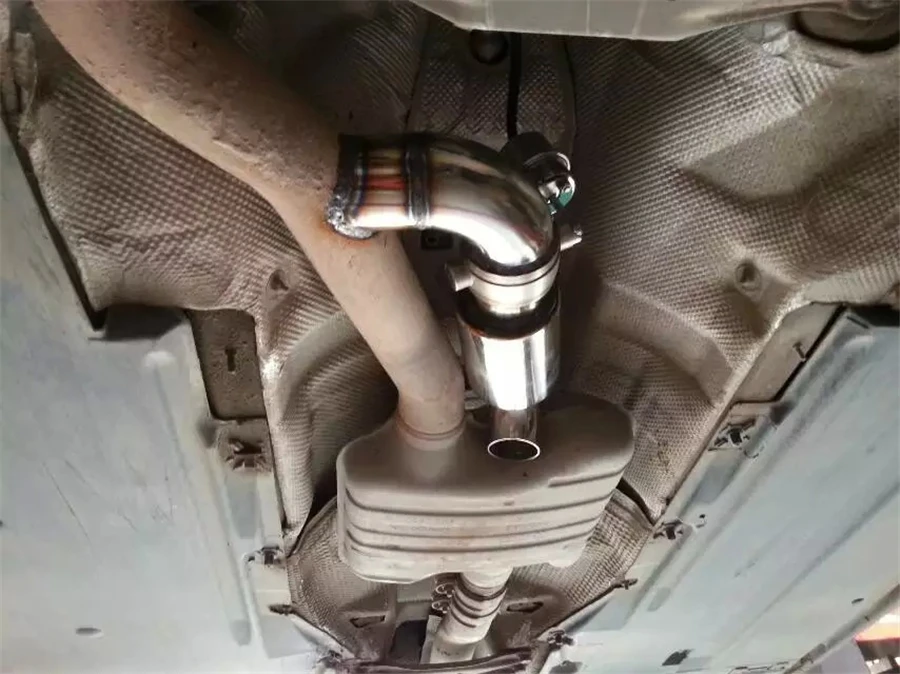 Универсальный резонатор из нержавеющей стали для глушителя автомобиля, изогнутый Полированный наконечник выхлопной трубы 2," на входе до 2,5" на выходе