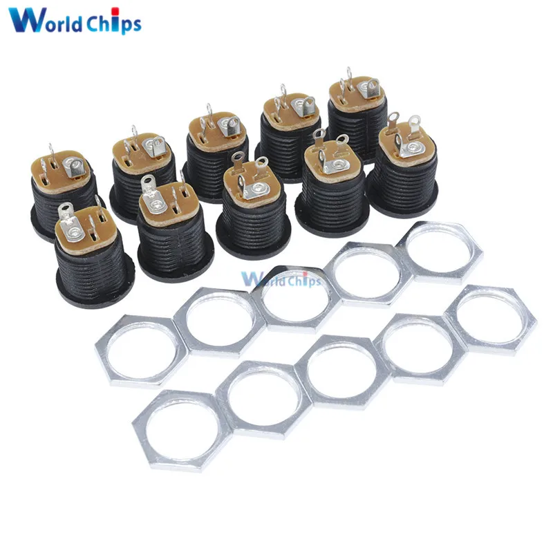

10 x DC Power Outlet Inner Pin 2.1mm 5.5x2.1mm DC-022 Diameter 5.5mm