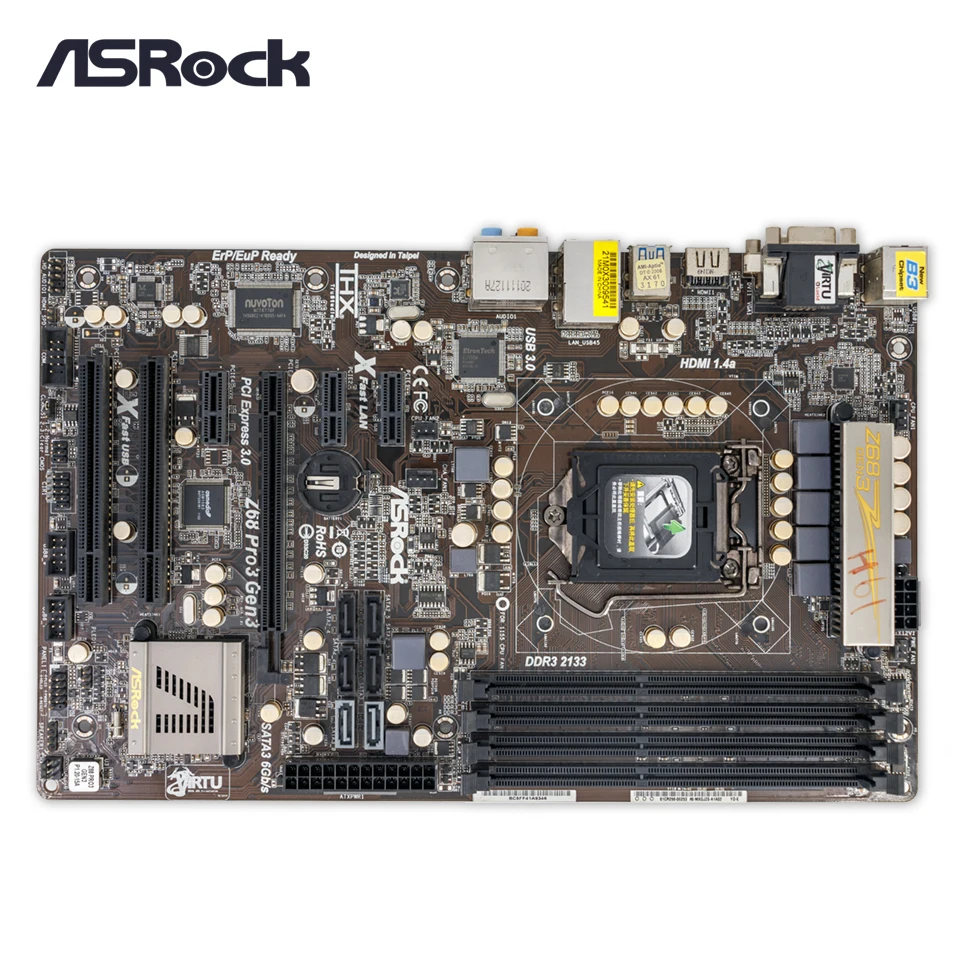 

Asrock Z68 Pro3 Gen3 Desktop Motherboard Z68 Socket LGA 1155 i3 i5 i7 DDR3 32G USB3.0 ATX
