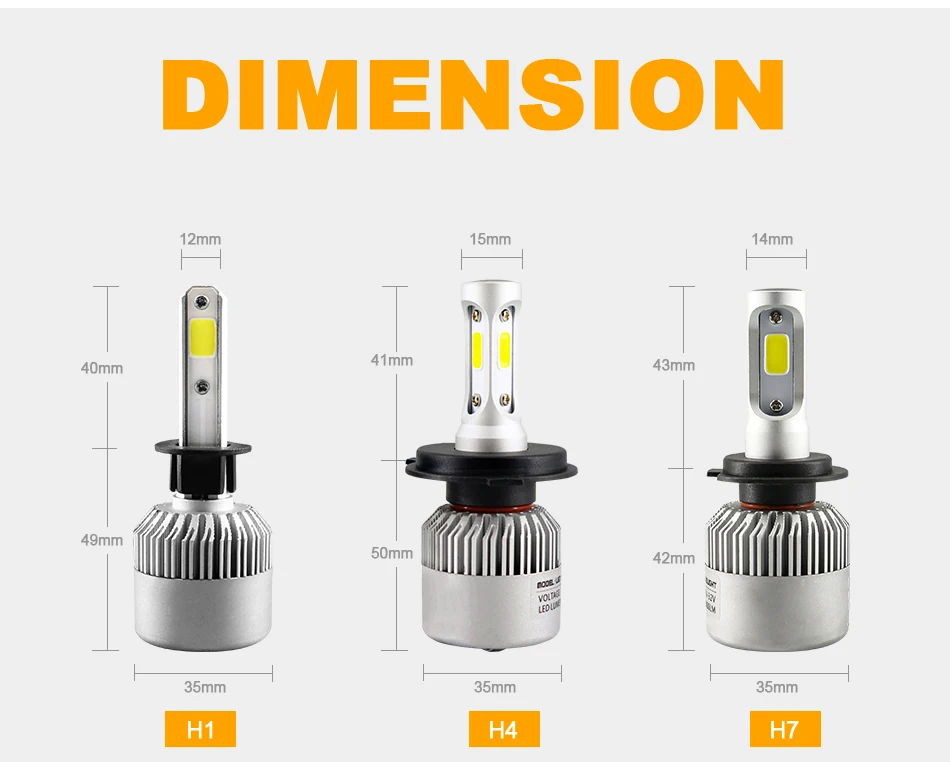Hlxg H4 Автомобильные фары мини-светильник светодиодный h11 6000k 8000LM 12V светодиодный лампы 36 Вт H7 HB4 HB3 9005 9006 светодиодный фары для автомобиля свет лампы