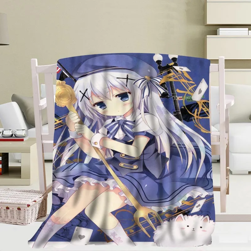 Пользовательское Gochuumon Wa Usagi Desu Ka аниме одеяло для офиса, дивана, одеяло, переносное мягкое одеяло для кровати, для путешествий, для взрослых, для дома - Цвет: 11