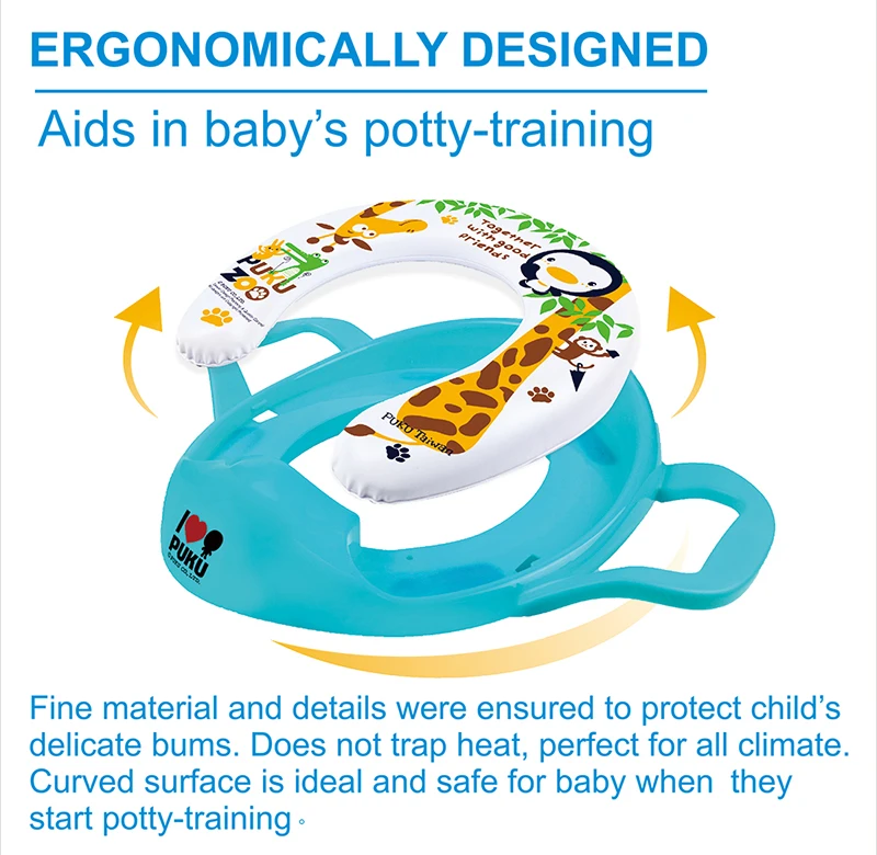 Puku Original Soft Potty Seat With Handles Potty Training Boys From 6 Months up Until 4 Years Baby Toilet Seat Urinol Infantil (12)