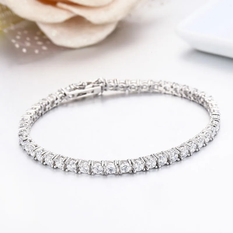 3mm  Ŭ  AAA CZ Zironia ״Ͻ  Pulseras Pulseira Bracelete    ģ 