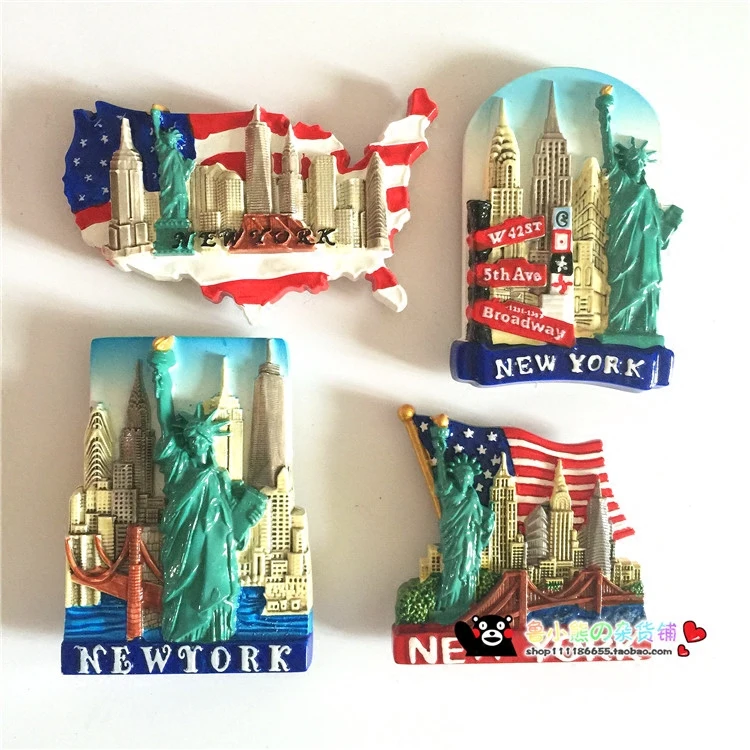

Statue Of Liberty New York USA Tourism Souvenir 3D Fridge Magnets Creative Home Decortion Refrigerator Magnetic Stickers Gift