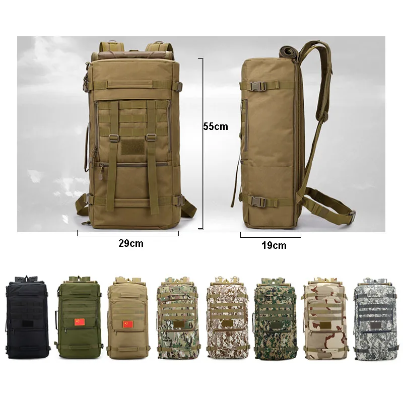 Рюкзак для кемпинга Molle 50L тактический военный рюкзак тактические рюкзаки