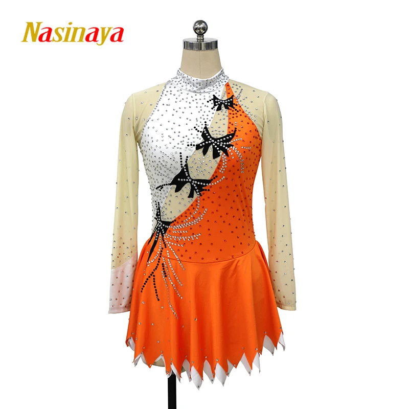

Nasinaya Figure Skating Dress Customized Competition Ice Skating Skirt for Girl Women Kids Patinaje Gymnastics Performance 329
