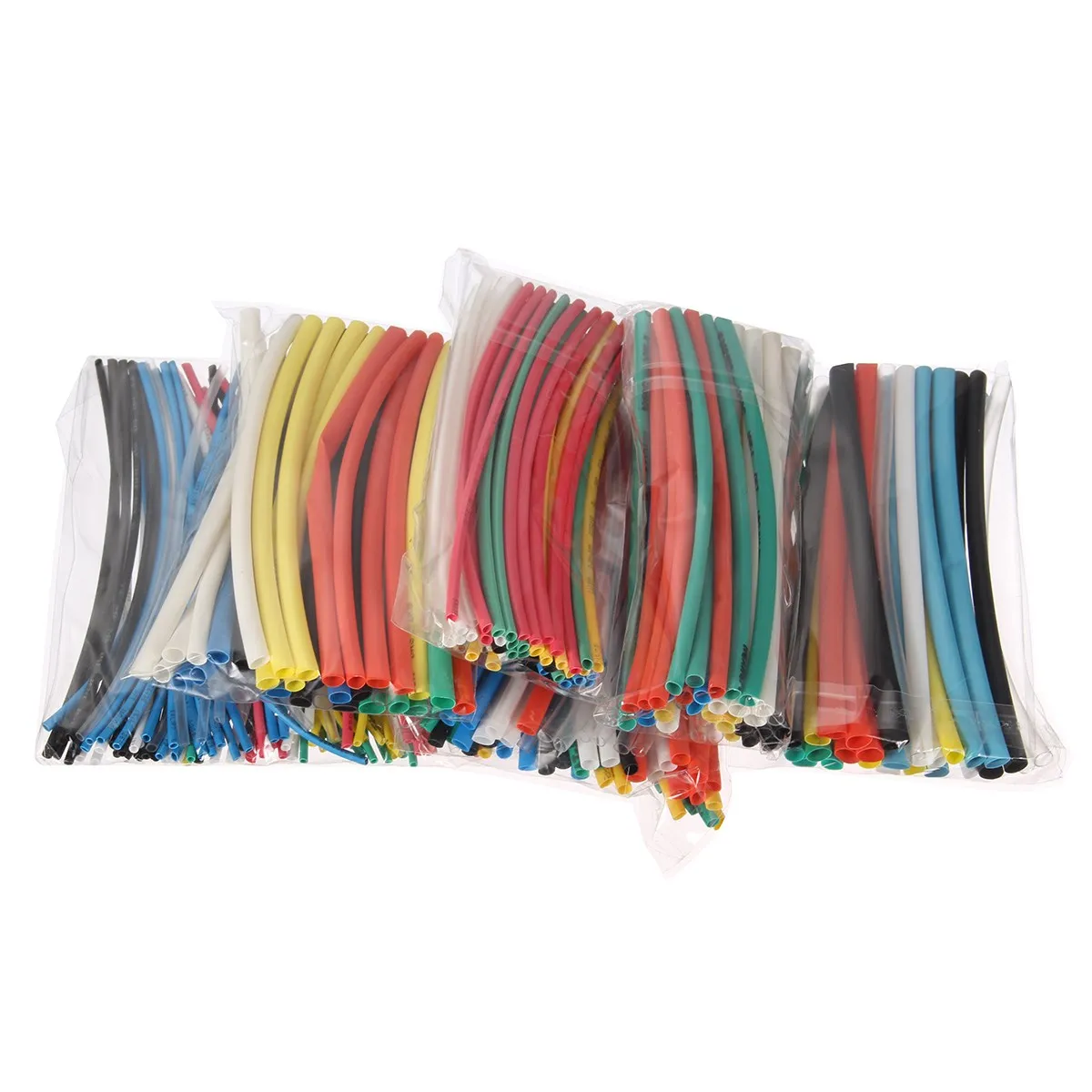 

New 315PCS 6Sizes Assorted Multi Colors Polyolefin 2:1 Flame Retardant Durable Ratio 2:1 Polyolefin Heat Shrink Tubing Tube Kit