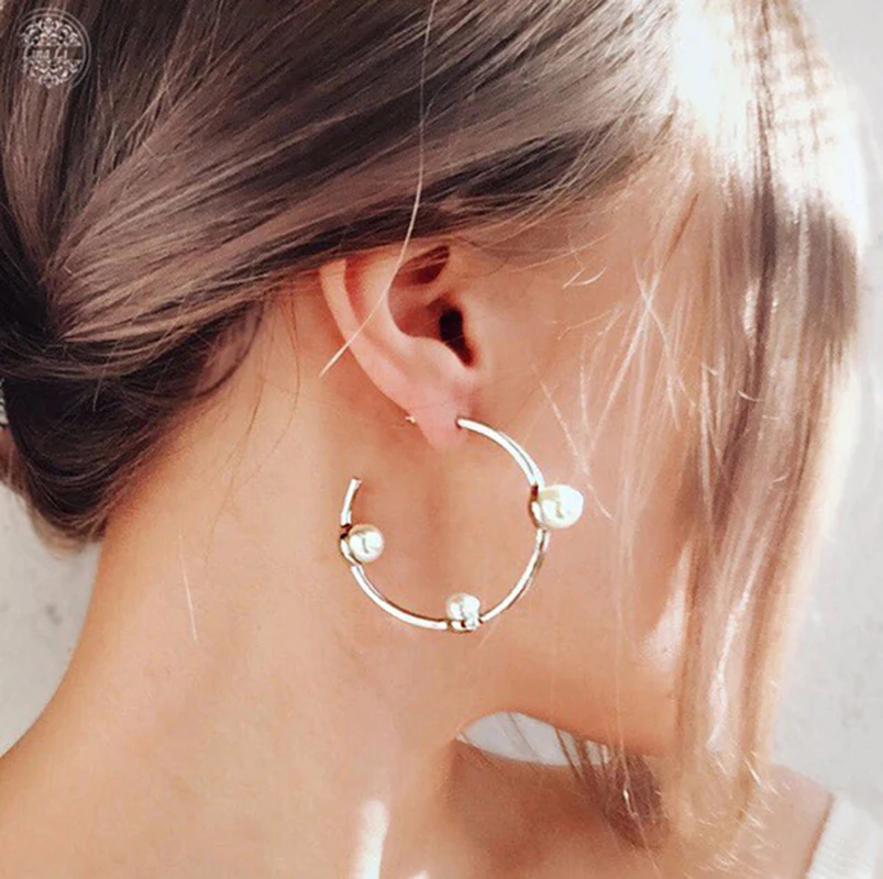 LILIE&WHITE Elegant Simulated Luxury Gem Hoop Earrings For Girl Party