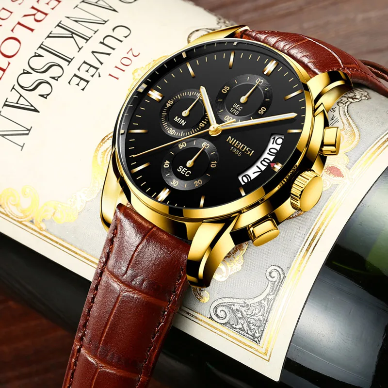 Kaufen NIBOSI Top Luxus Marke Uhren Herren Quarz Wasserdichte Armee Military Männer Uhr Reloj Hombre Zegarek Meski Relogio Masculino