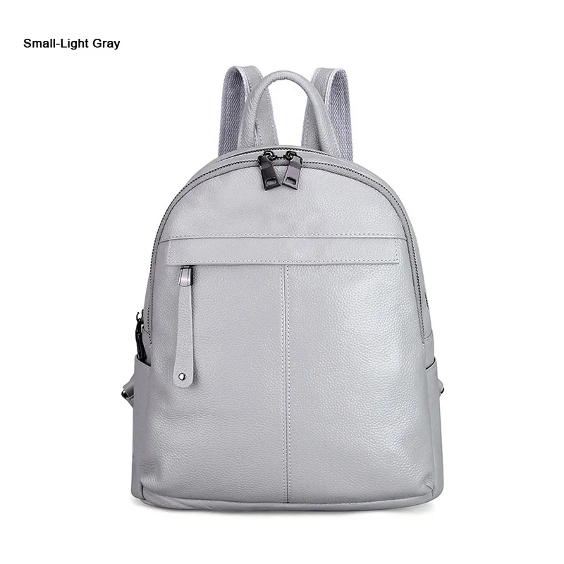 ZENCY NEW Genuine Cow Leather Women Backpack First Layer Cowhide Ladies Wife Gifts White Backpacks Travel School Shopping Bag 