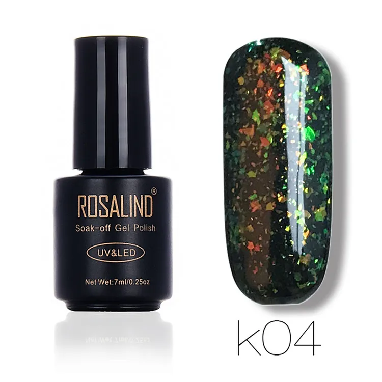 ROSALIND гель 1S 7 мл Блестящий Galaxy Гель-лак для ногтей цветной Блестящий Гель-лак УФ светодиодная лампа Блеск Полупостоянный дизайн ногтей - Цвет: RAK04