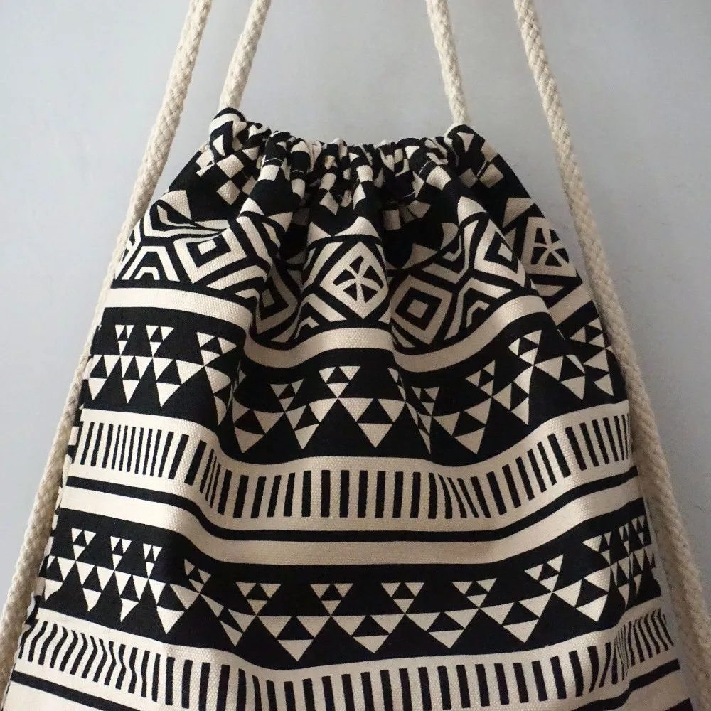 Women-Geometric-Backpack-Vintage-Retro-Aztec-Ethnic-Tribal-Gypsy-Boho-Chic-Folk-Quartz-Black-And-White (2)