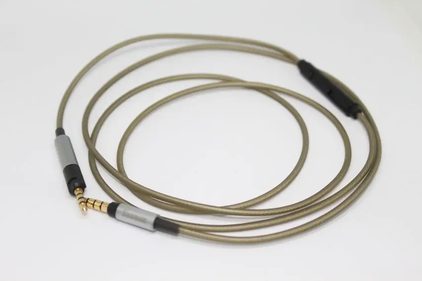  Replacement Audio Silver Cable with Remote Mic For Sennheise HD 2.30i 2.30g HD 2.20s Over/On-Ear He