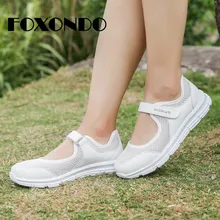FOXONDO/ г.; весенние женские туфли на плоской платформе; Женская Повседневная дышащая обувь для медсестры; мокасины; zapatos mujer; женские мокасины