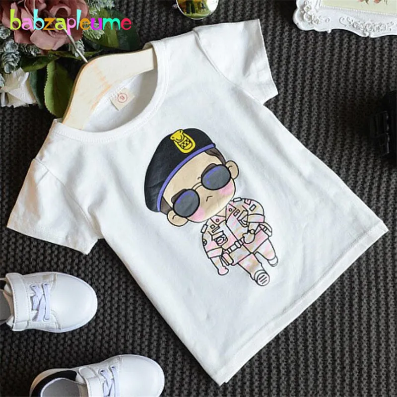 

Korean Style Baby T-Shirts Toddler Girls Clothing Fashion Cartoon Print Short Sleeve Kids Boys Clothes Infant Dresses 0-7T A003
