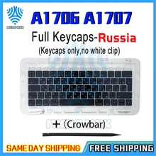 Подлинная для Macbook Pro retina 1" 15" A1706 A1707 A1708 русская Россия RU клавиша для клавиатуры, крышка для ключа s Late Mid