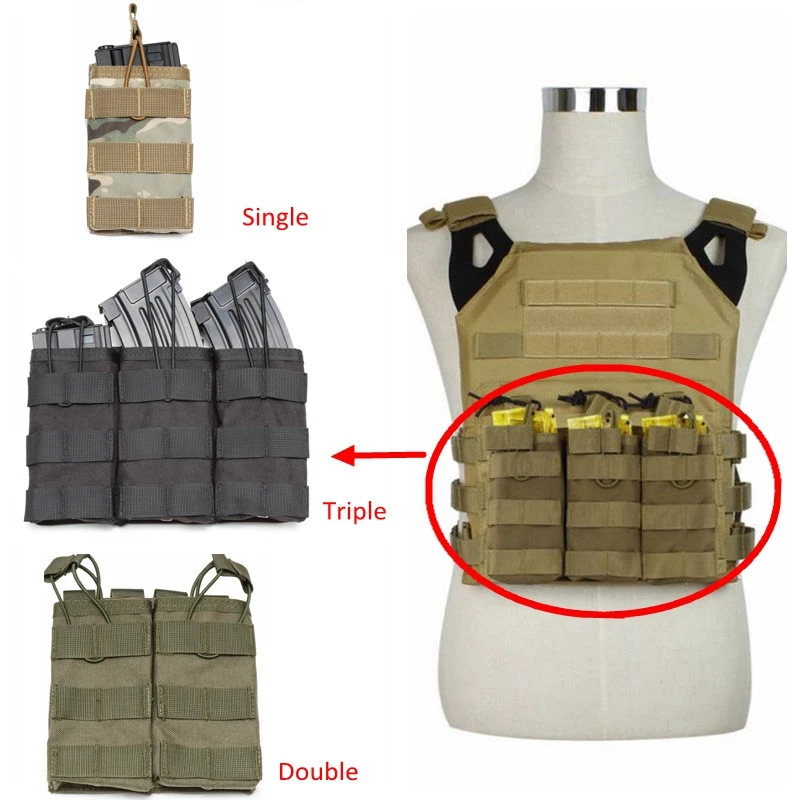 Тактический AK AR M4 AR15 винтовка Пистолетная обойма чехол для пейнпола Одиночная/двойная/Тройная журнальная сумка