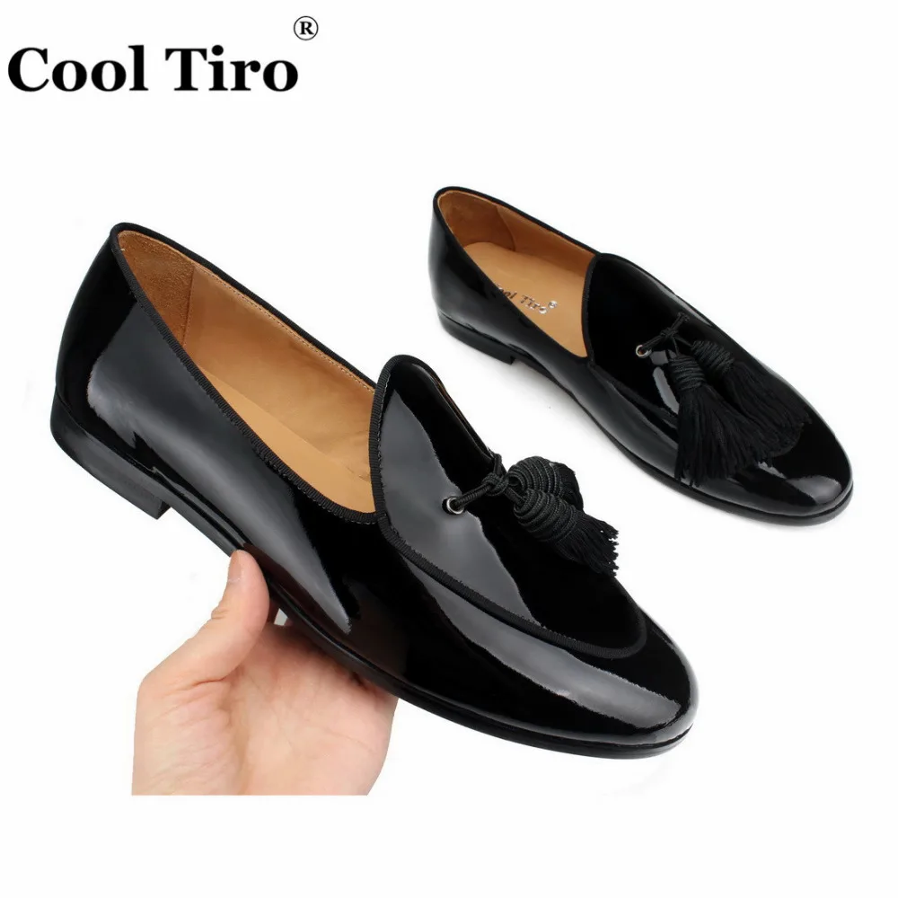 black Patent leather Loafers tassel Dress shoes (6)