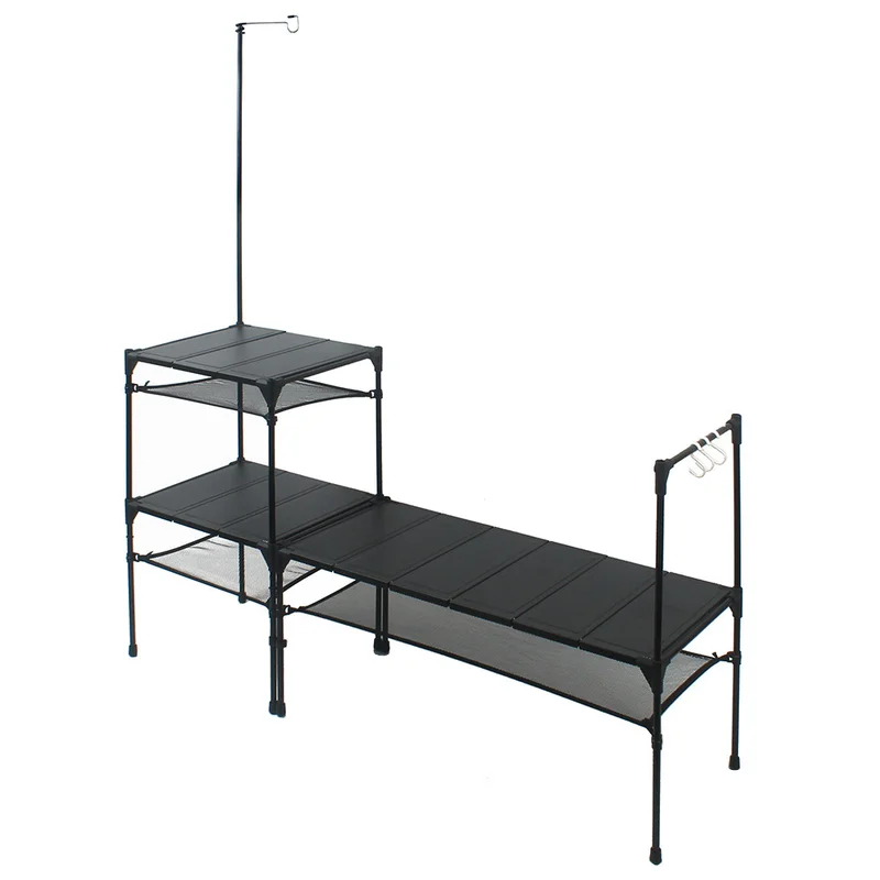  Outdoor folding table ultra-light camping stand barbecue table self-portable combination splice pic