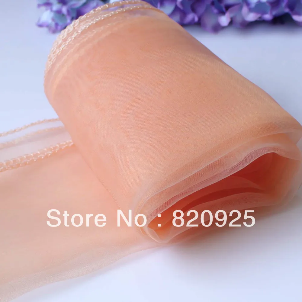 10 pcs 30cm X 275cm Coral One Sheer Organza Table Runner Wedding Party Banquet Decoration | Дом и сад