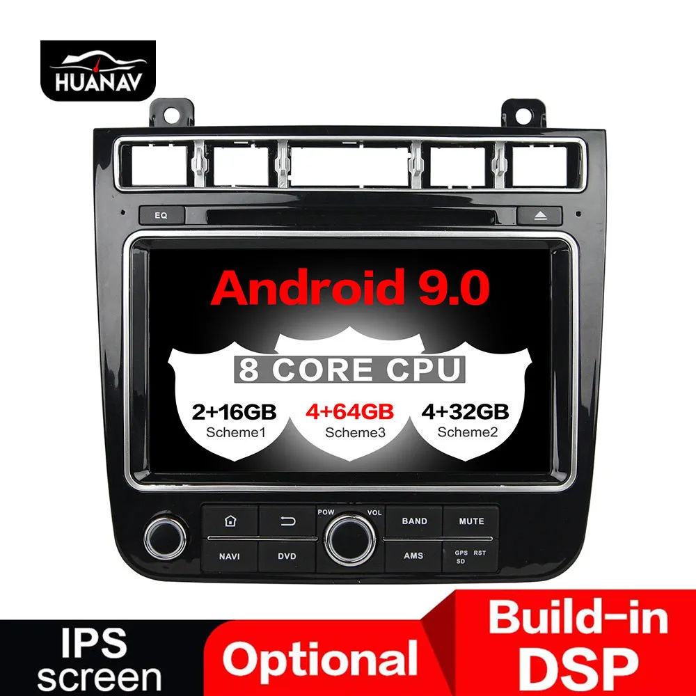 DSP Android 9 0 автомобильный DVD мультимедийный плеер GPS навигация для VW Touareg 2010-2018 Авто