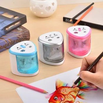 

Automatic Pencil Sharpener Two-hole Electric Touch Switch Pencil Sharpeners Pen Knife Student School Supplies Office