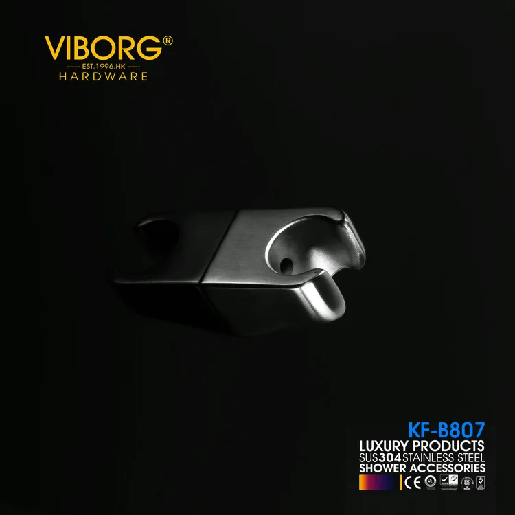 

VIBORG Deluxe Solid SUS304 Stainless Steel Casting Shower Head Holder Handheld Shower Head Holder Bracket brushed