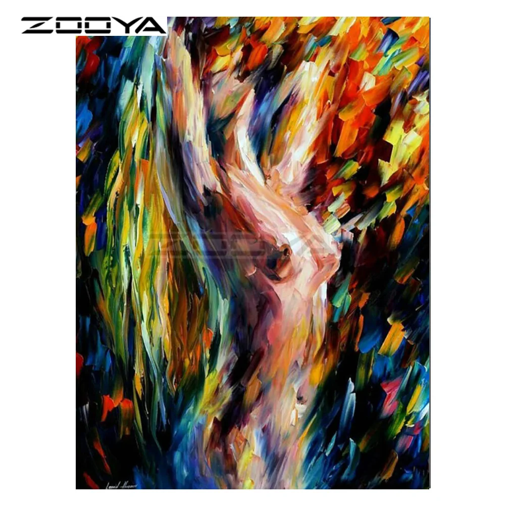 ZOOYA 5D DIY алмазы картина маслом абстрактная живопись женщина алмазная вышивка