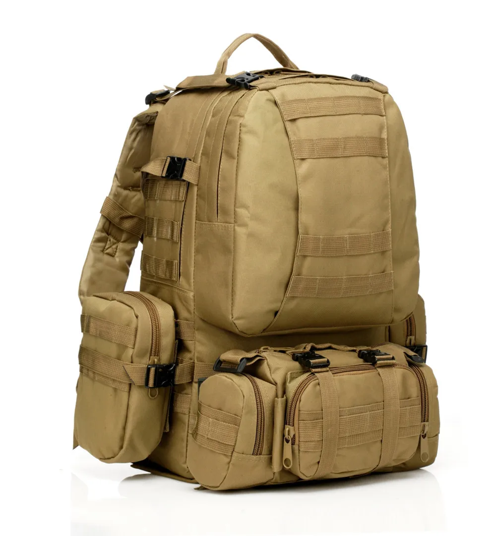Outdoor Backpack Militare 55l Camping 2016 Tattico Assalto Grande Bag Zaini Molle Nuovo YnFwTqA
