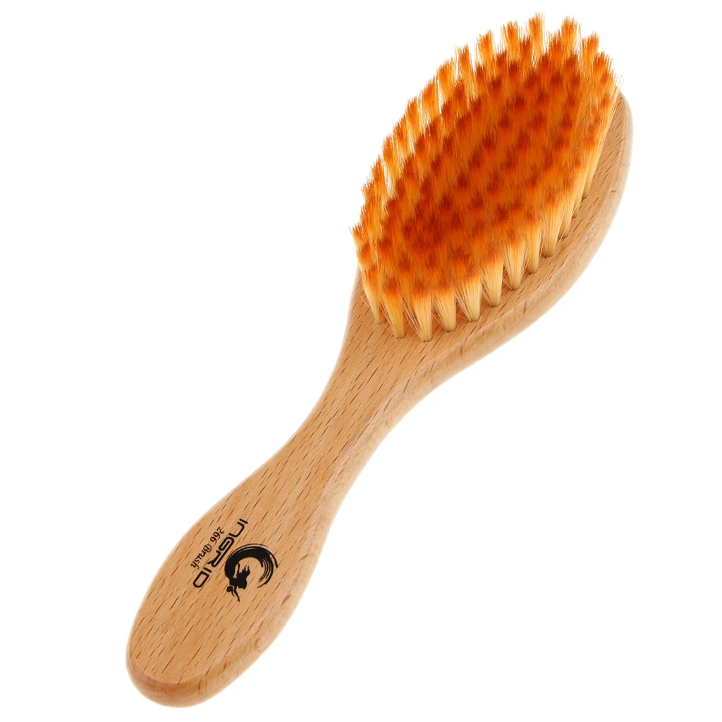 Ultra Soft Baby Hair Brush Comb Wooden Handle for Newborn Toddler Infant Hairbrush Neck Face Duster Brush