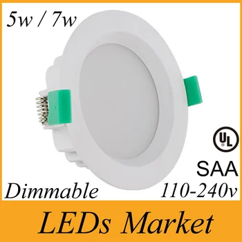 

Australia Style 5w 7w led downlight dimmable led recessed light lamp AC110-240v 700lm warm cold white CRI85 + Driver UL SAA