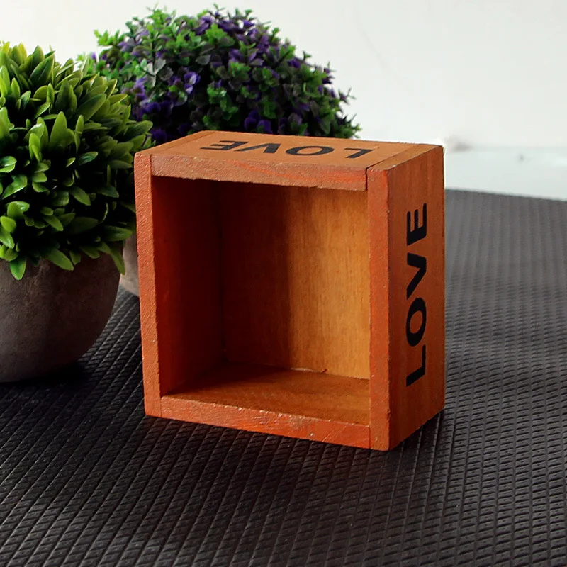 Mini Antique Wooden Table Sundries Container Cosmetics Jewelry Storage Box Wooden Jewelry Holder Storage Box Wood Crafts