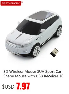 Wireless Mouse 3D Sport Car Shape Optical Computer Mause 2.4Ghz 1600DPI Mini Car Mice With USB Receiver For Laptop PC Desktop