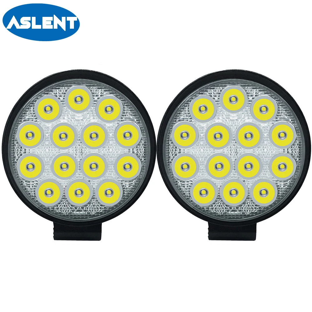 

ASLENT 4inch 42W 4200lm Round Led Work Light Bar Spot lamp Headlight LED For Off Road 4WD ATV UTV UAZ UTE Motorbike Boat 12V 24V