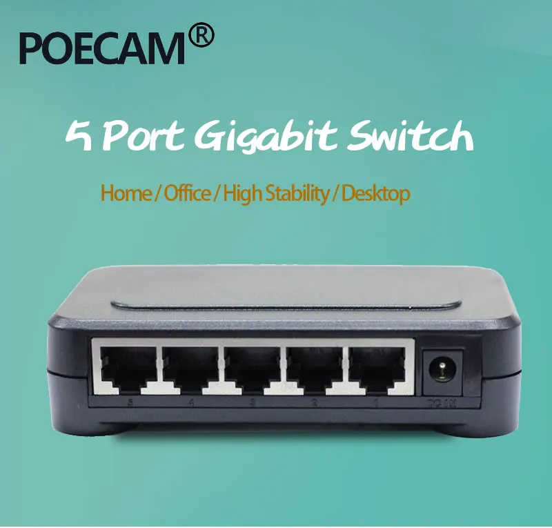 5 портов 1000 Мбит/с Gigabit Switch сетевые переключатели Optinal US EU plug пластиковый корпус Шэньчжэнь завод Поддержка oem и odm