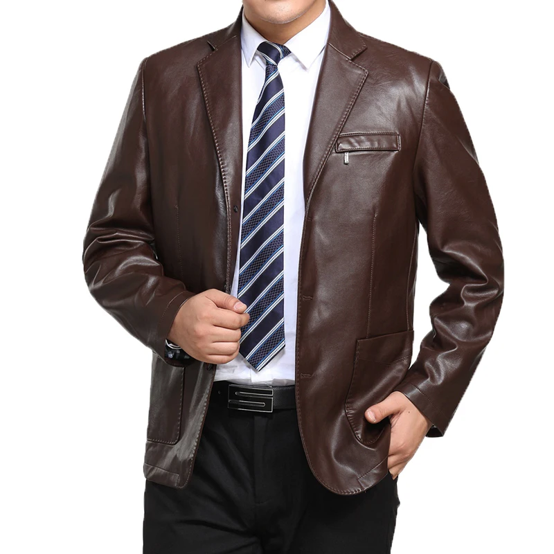 WAEOLSA Man Motorcycle PU Leather Jacket Men Black Brown Faux Leather Bomber Jackets Notched Coat Imitation Sheepskin Outerwear WAEOLSA Man Motorcycle PU Leather Jacket Men Black Brown Faux Leather Bomber Jackets Notched Coat Imitation Sheepskin Outerwear